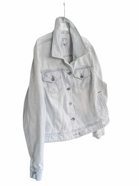 JCP Light Wash Denim Trucker Jacket Plus Size 2X, 100% Cotton